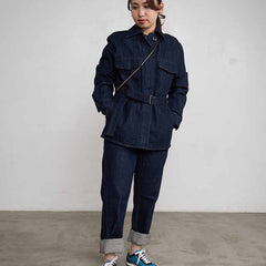 レザーコンビスニーカー