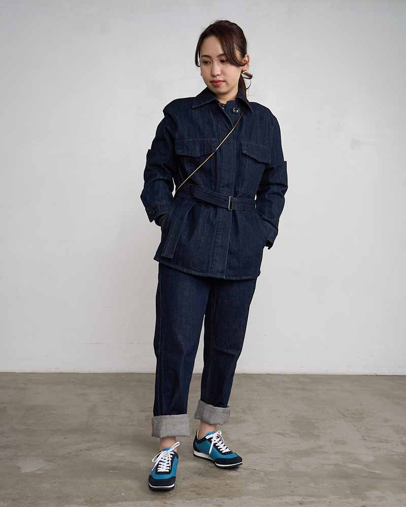 レザーコンビスニーカー