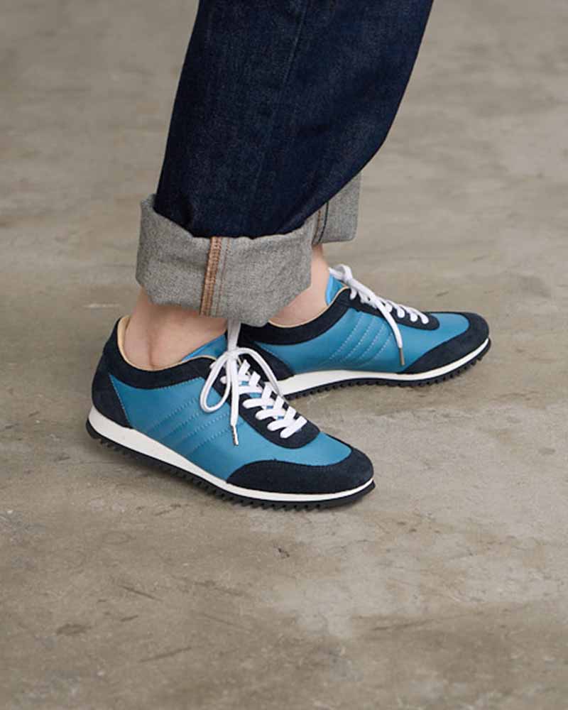 レザーコンビスニーカー