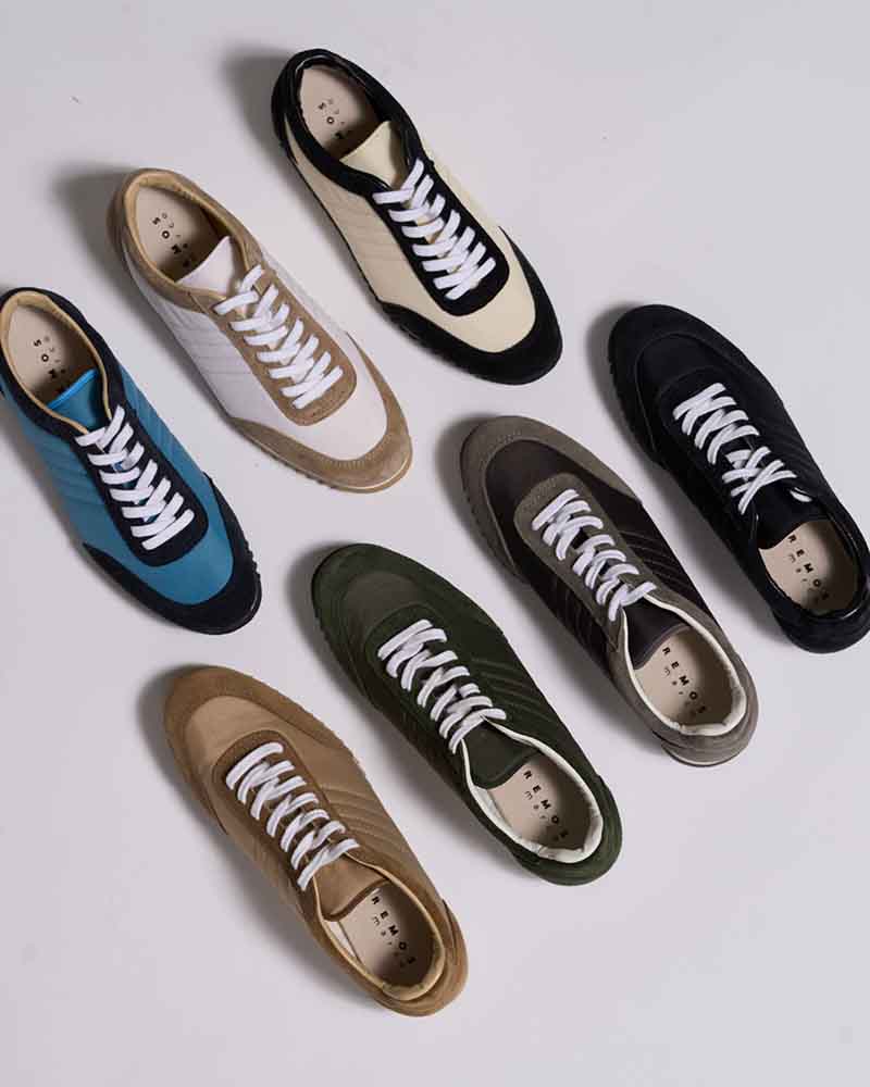 レザーコンビスニーカー