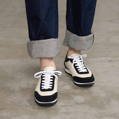 レザーコンビスニーカー