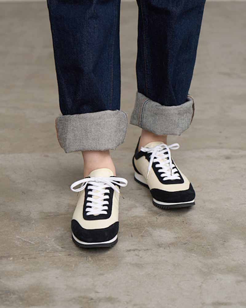 レザーコンビスニーカー