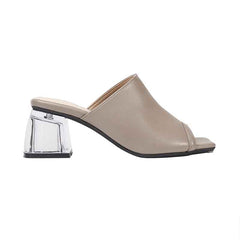 PVCクリアヒールミュール