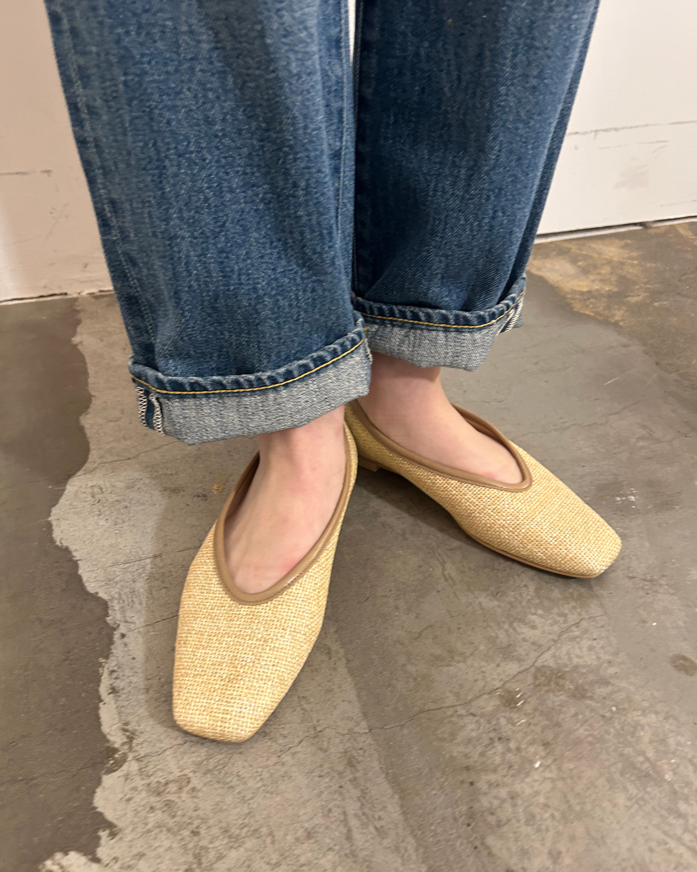 パナマフラットパンプス