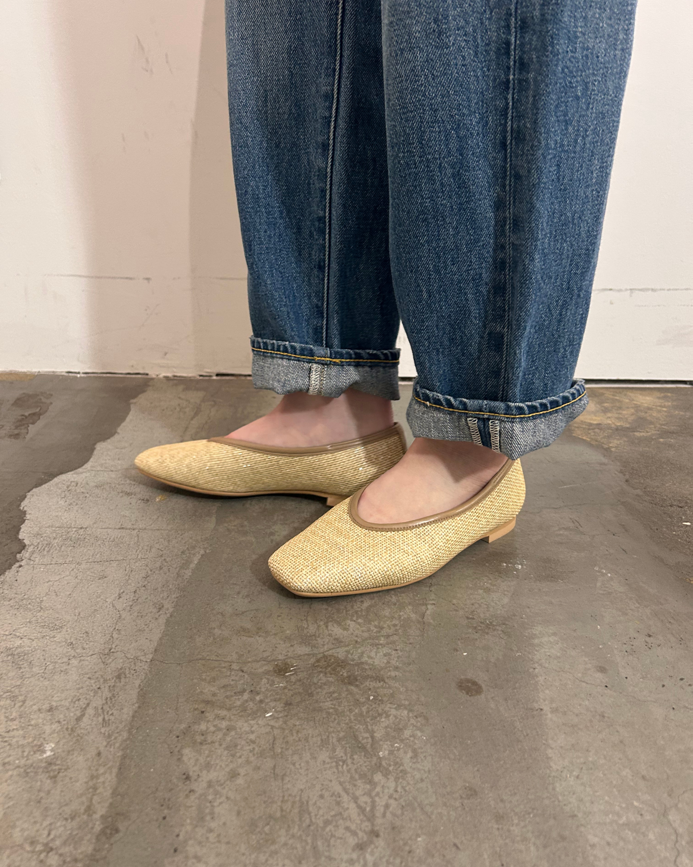 パナマフラットパンプス