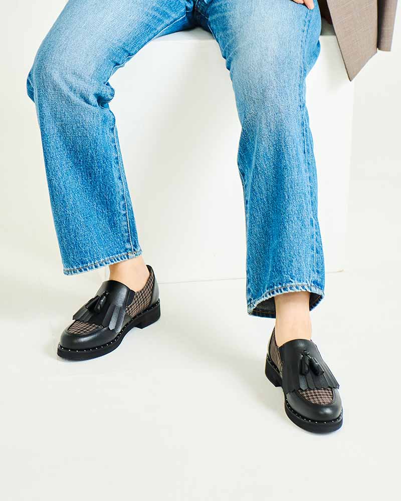 キルトタッセルシューズ