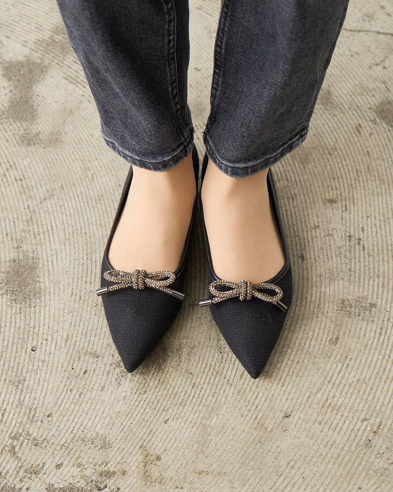 ビジューリボンポインテッド