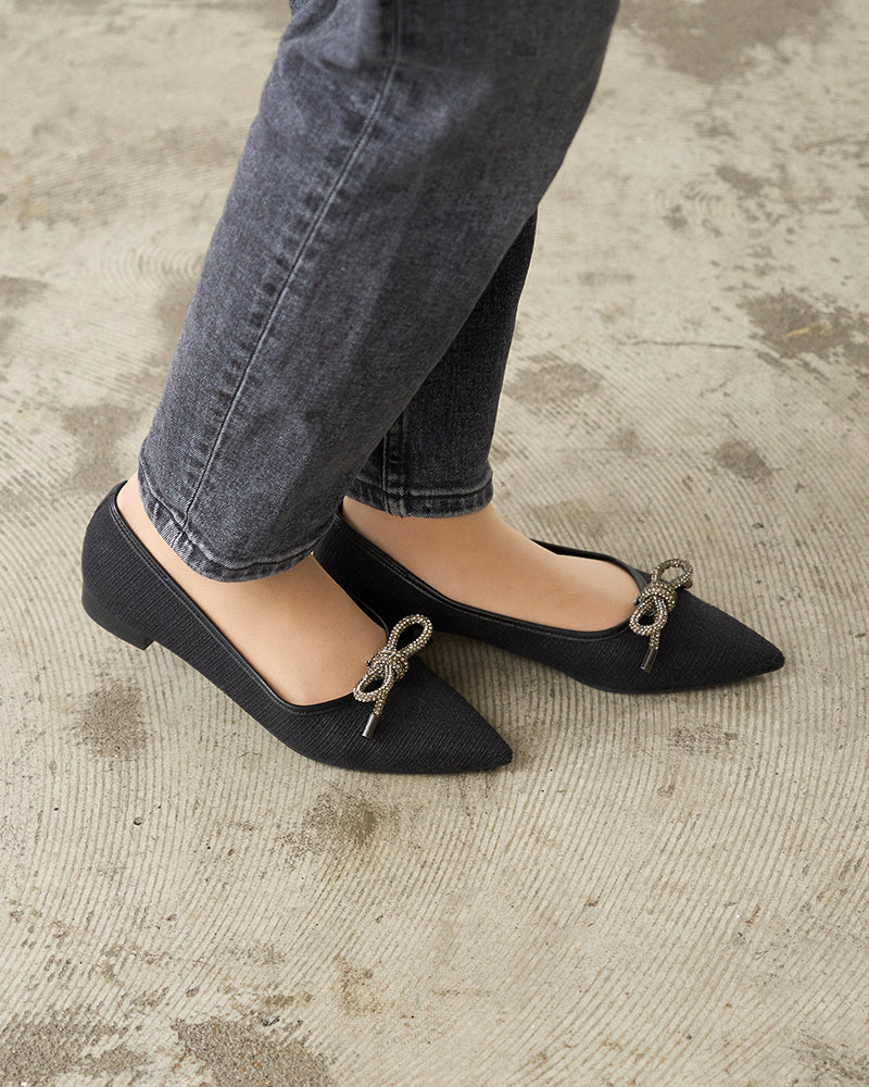 ビジューリボンポインテッド