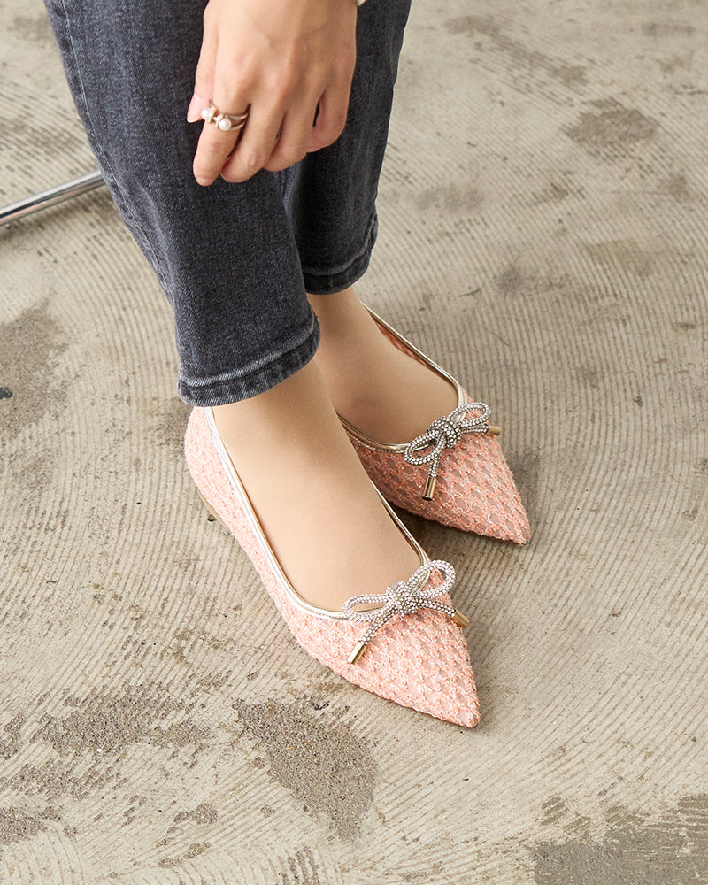 ビジューリボンポインテッド