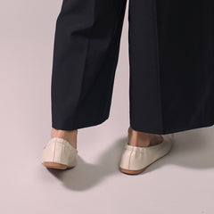 【ウォッシャブル】スクエアフラットシューズ