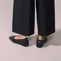 【ウォッシャブル】スクエアフラットシューズ