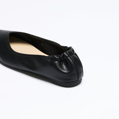 【ウォッシャブル】スクエアフラットシューズ