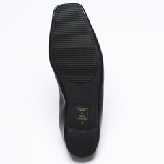 【ウォッシャブル】スクエアフラットシューズ