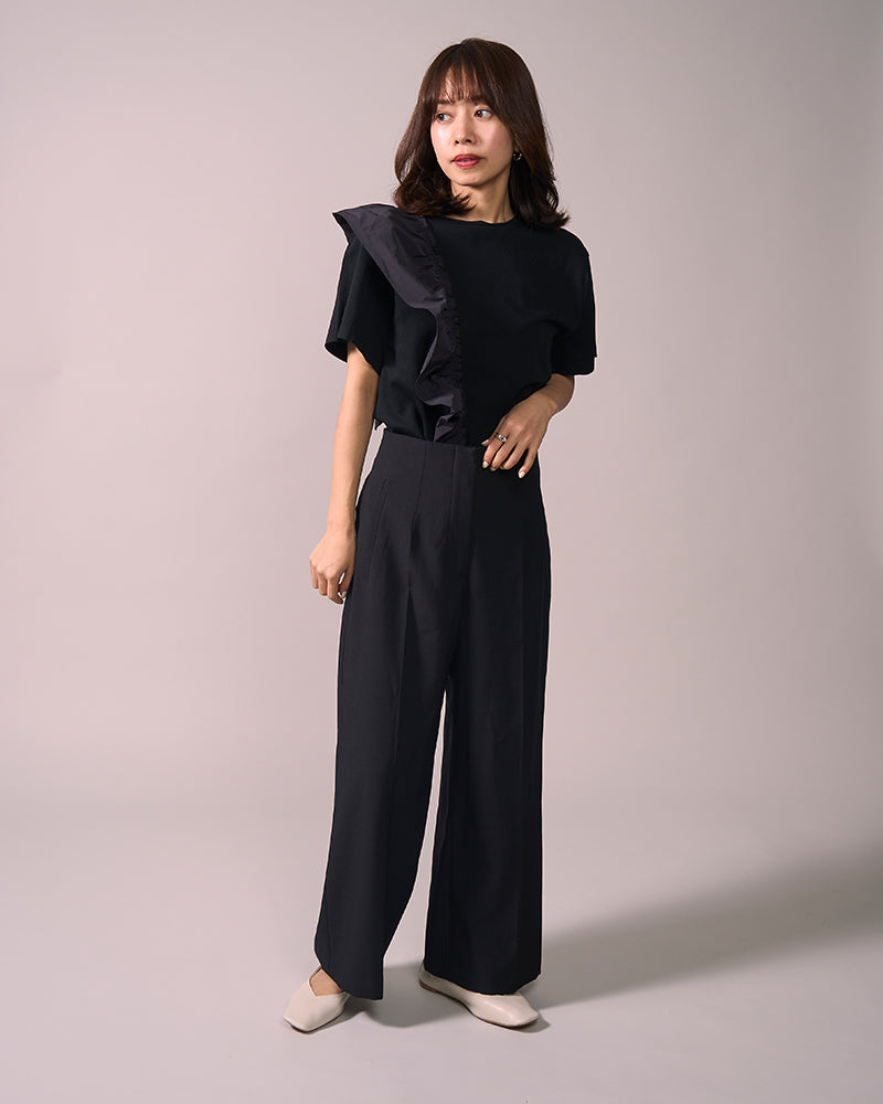 【ウォッシャブル】スクエアフラットシューズ