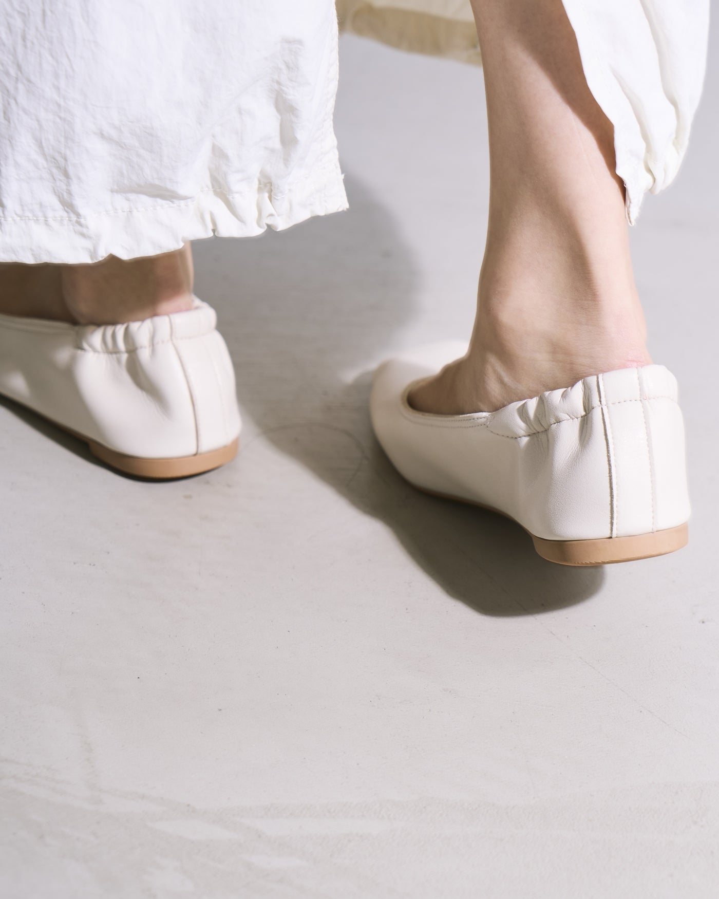 【ウォッシャブル】スクエアフラットシューズ