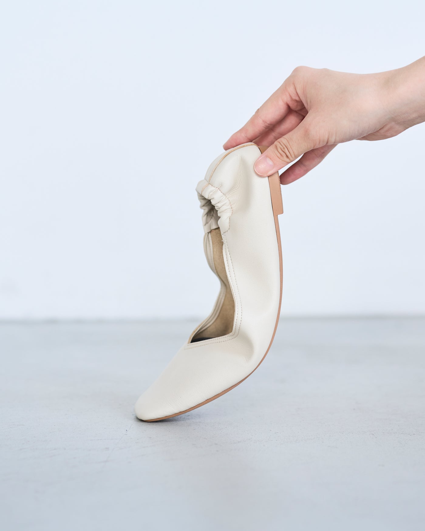 【ウォッシャブル】スクエアフラットシューズ