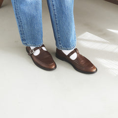 レザーTストラップシューズ