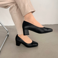 【マシュマロフィット】スクエアトウパンプス