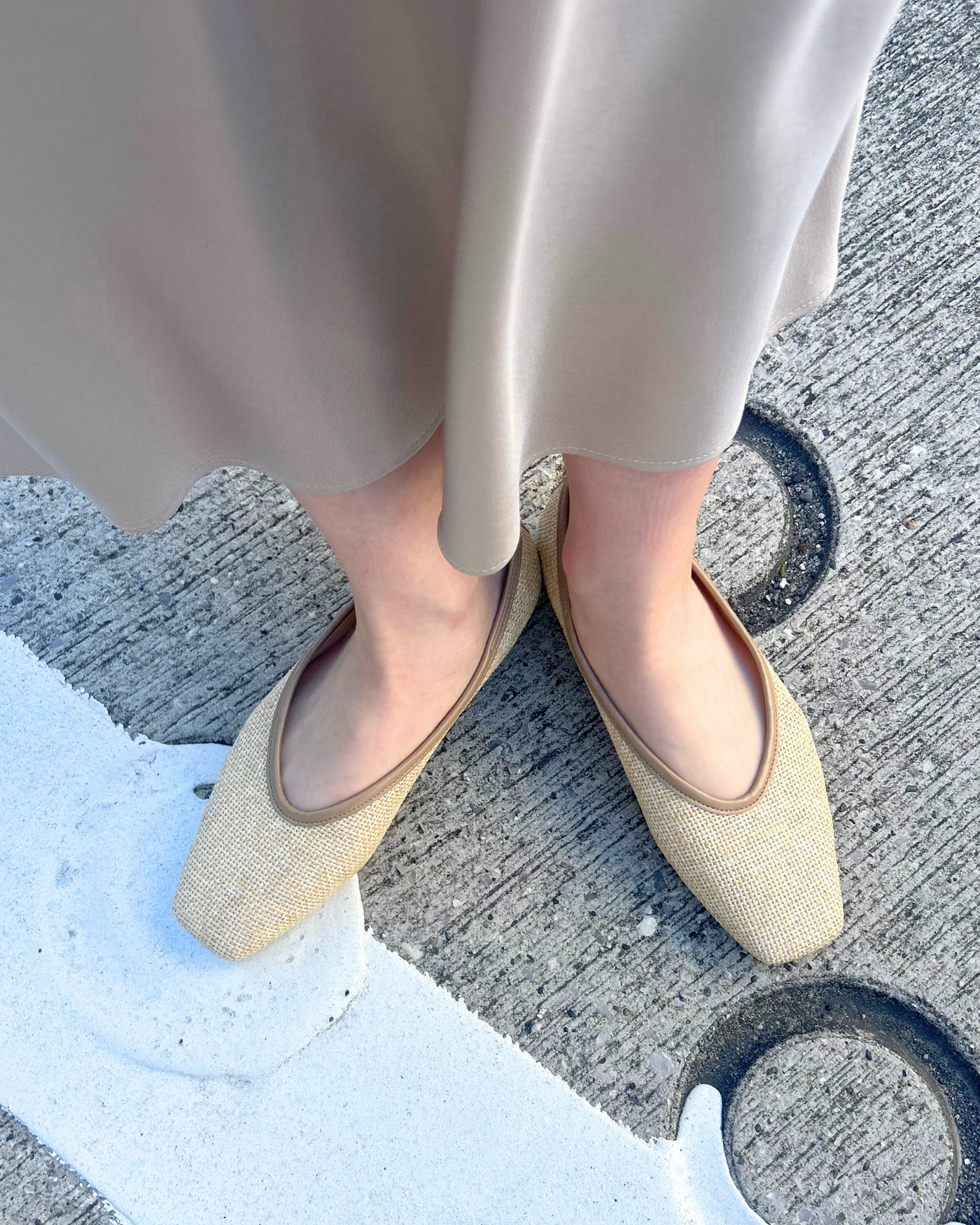 パナマフラットパンプス