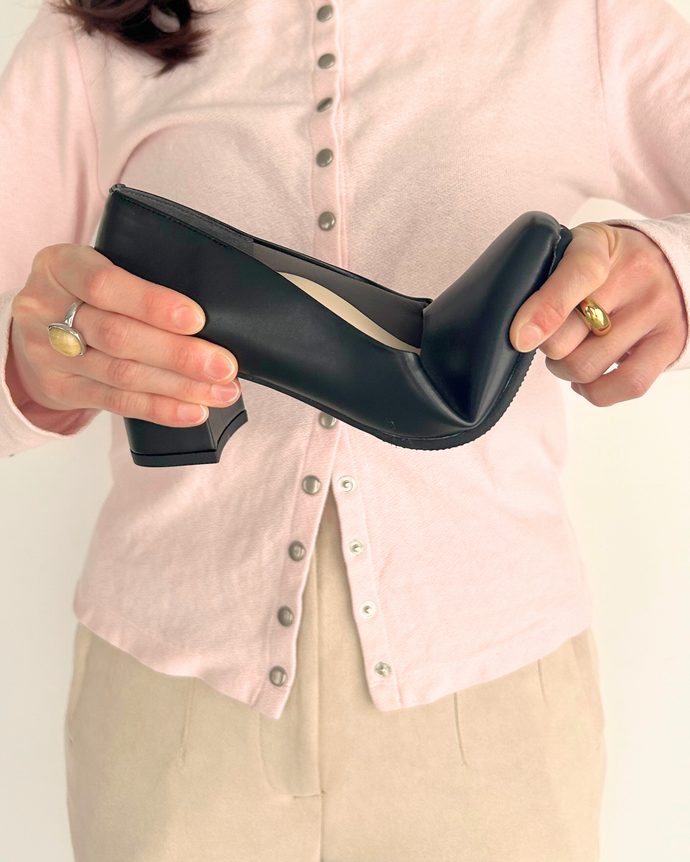 【マシュマロフィット】スクエアトウパンプス