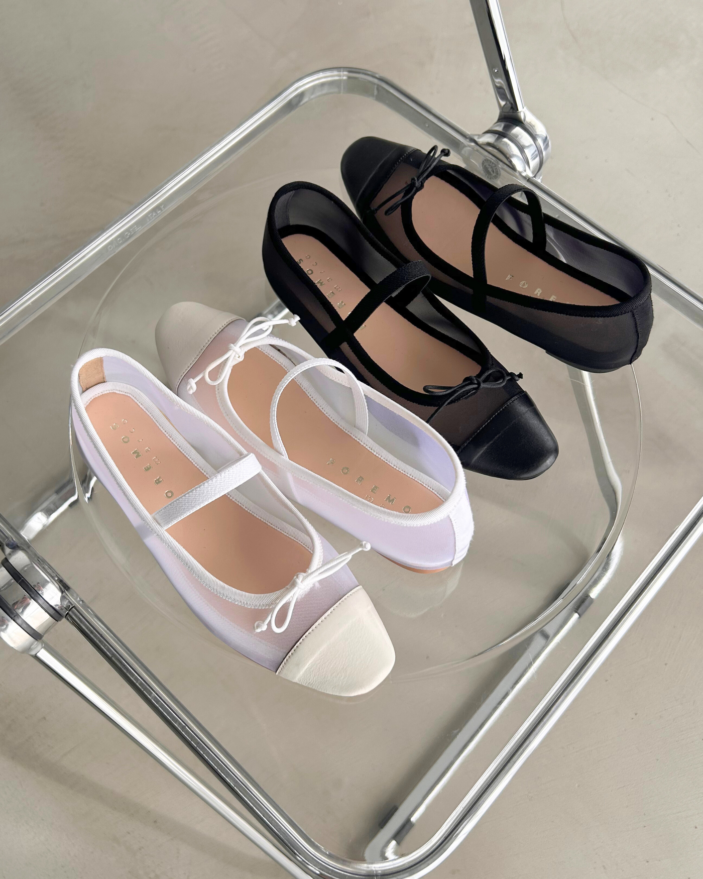 ストラップ付チュールバレエ