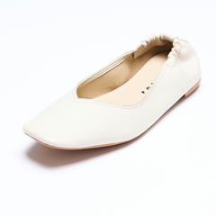 【ウォッシャブル】スクエアフラットシューズ