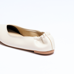 【ウォッシャブル】スクエアフラットシューズ