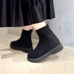 プラットフォームストレッチショートブーツ