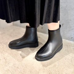 プラットフォームストレッチショートブーツ