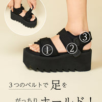 【全方位調節可能】4cmマシュマロフィットサンダル
