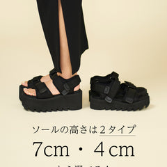 【全方位調節可能】4cmマシュマロフィットサンダル