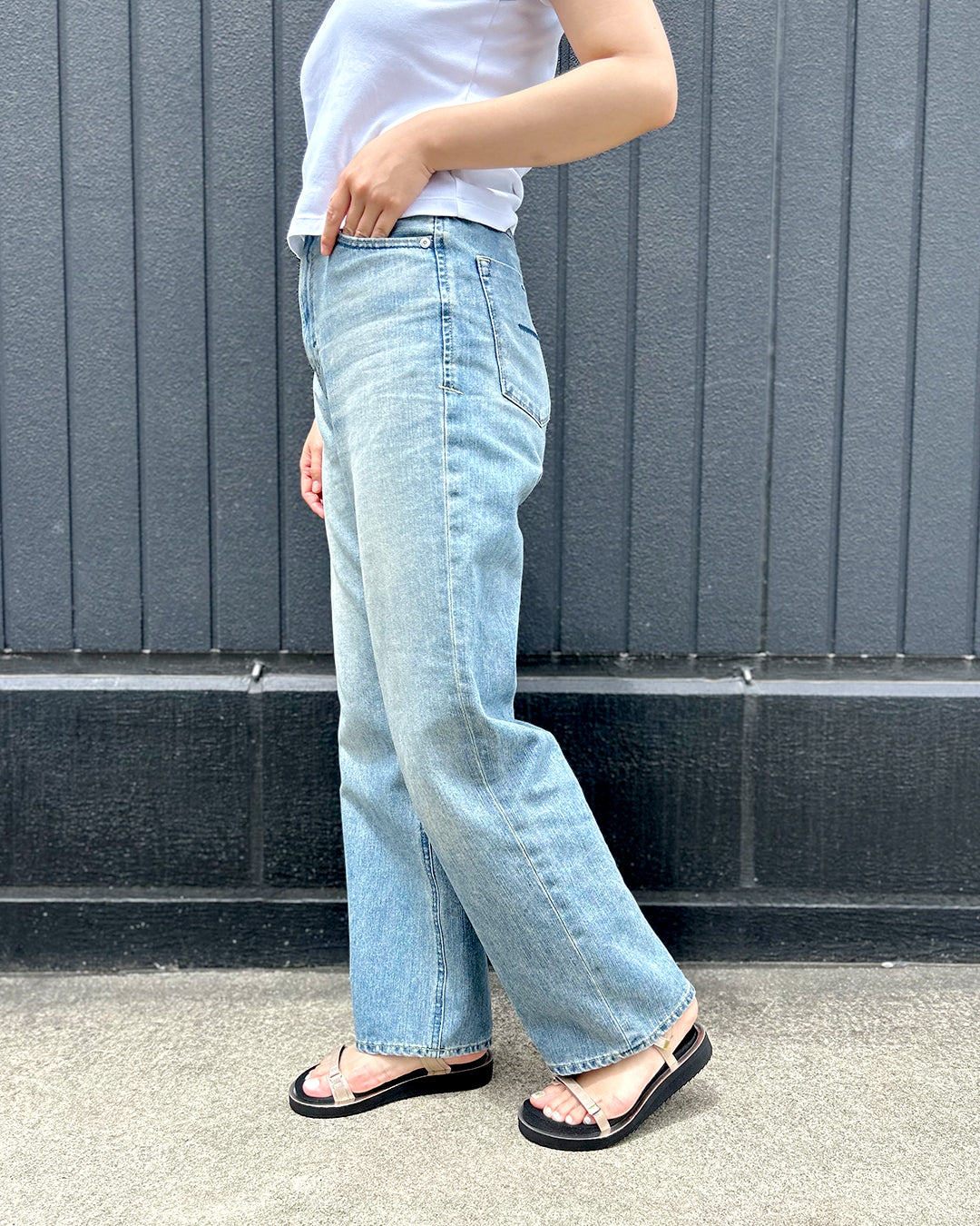 【マシュマロフィット】フラットストラップサンダル