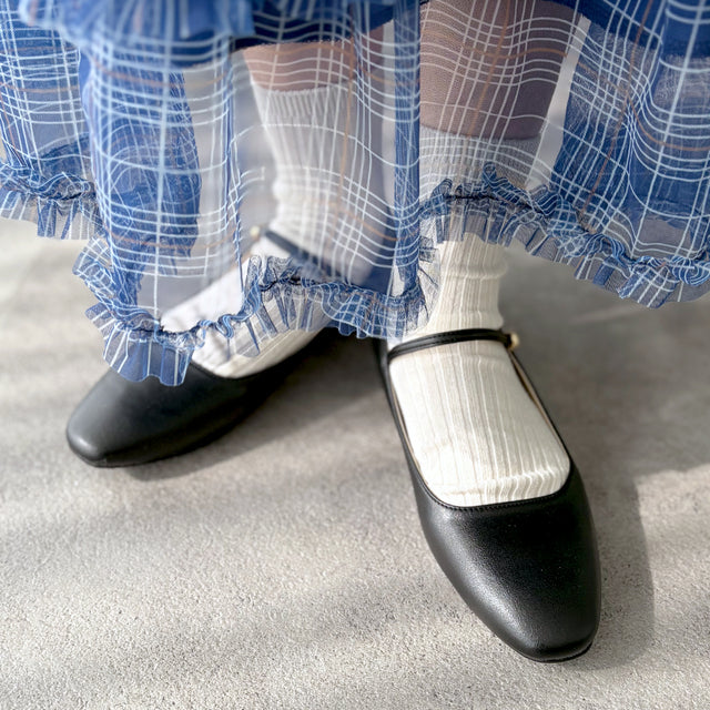 【Renewal】フラットストラップパンプス