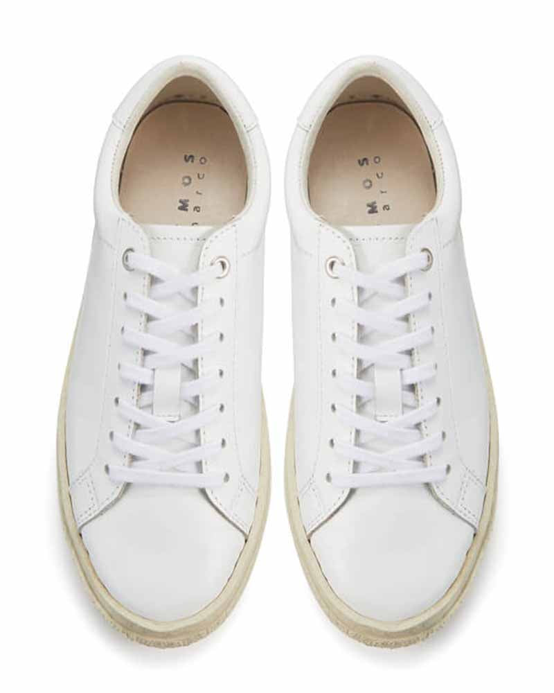 レースアップスニーカー (フェイクレザー)