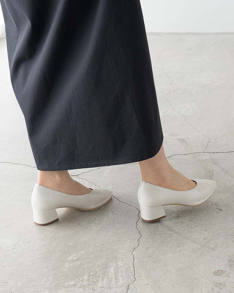 ステッチポインテッドパンプス