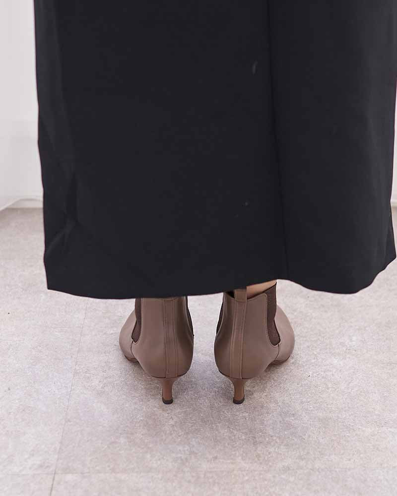 キトゥンヒールサイドゴアブーツ