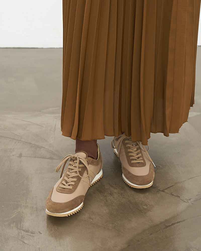 レザーコンビスニーカー