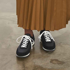 レザーコンビスニーカー