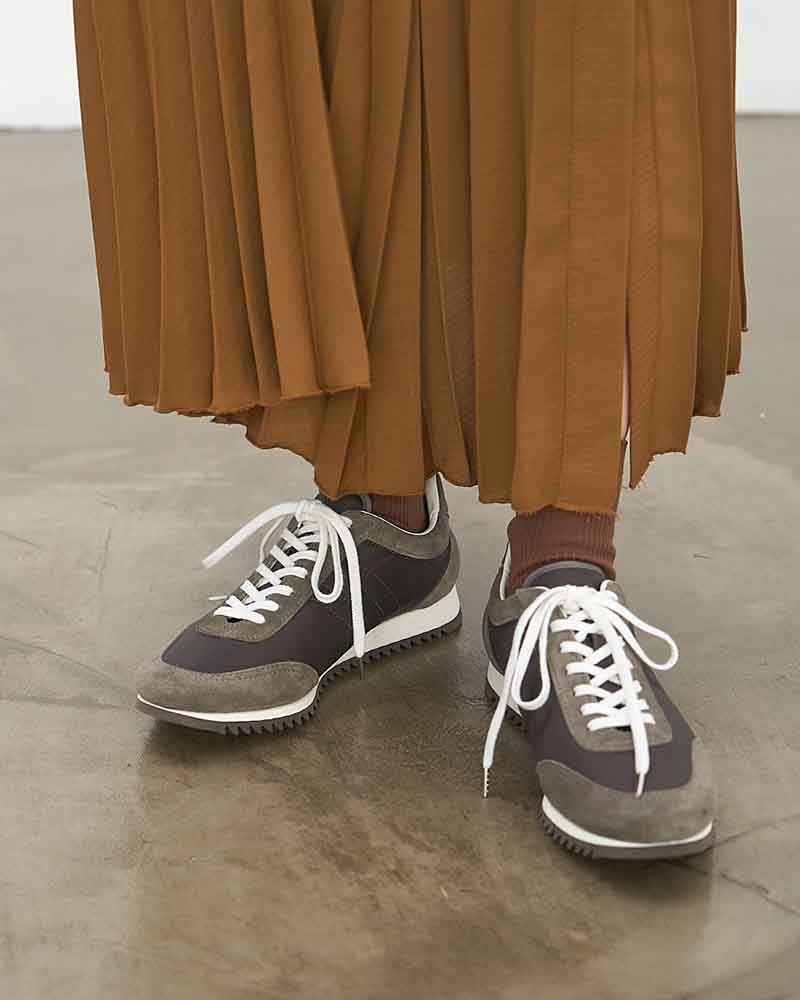 レザーコンビスニーカー