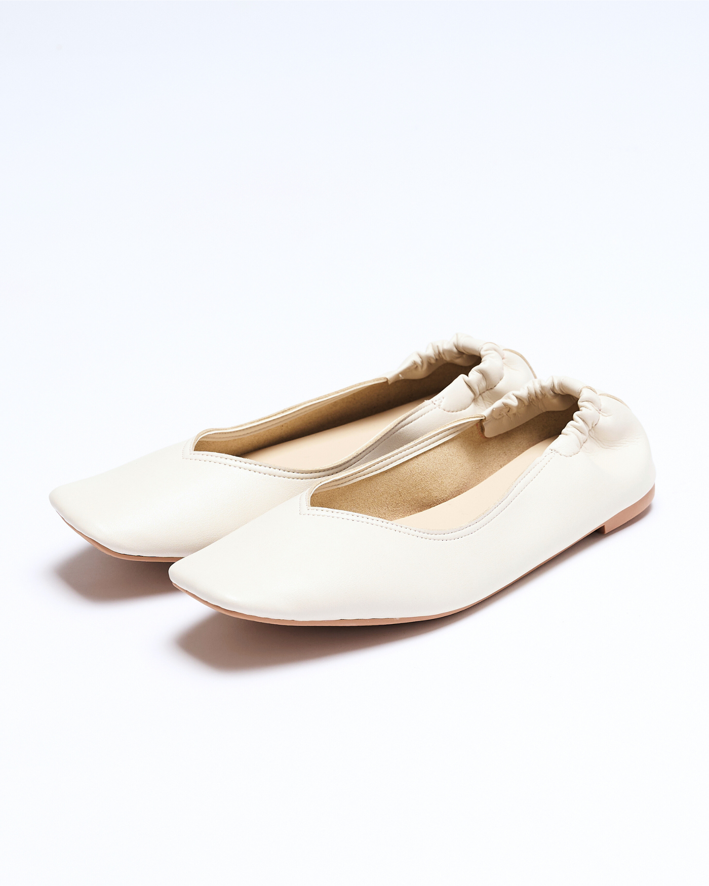 【ウォッシャブル】スクエアフラットシューズ